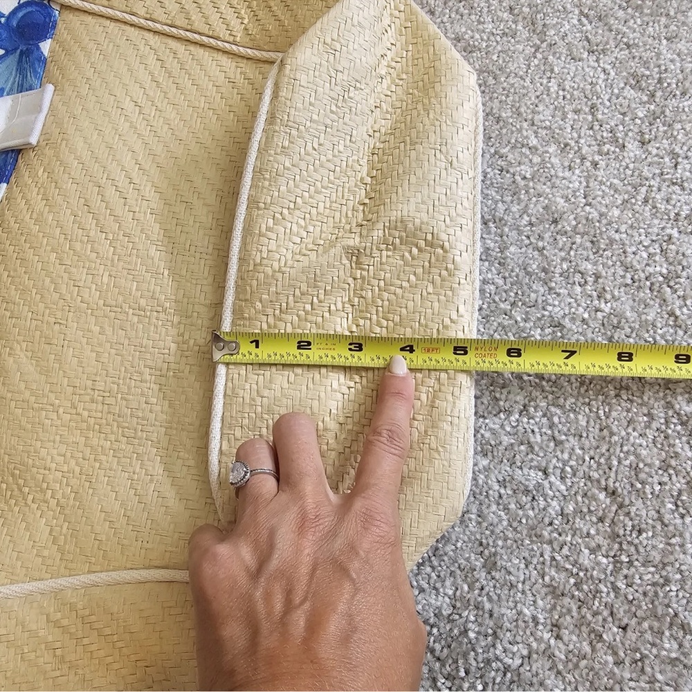 Dolce & Gabbana NWOT Tan and Blue Rattan Tote Bag - Picture 12 of 12